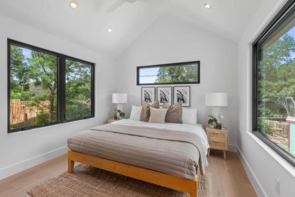 Admire the Tranquil Views from This Bedroom