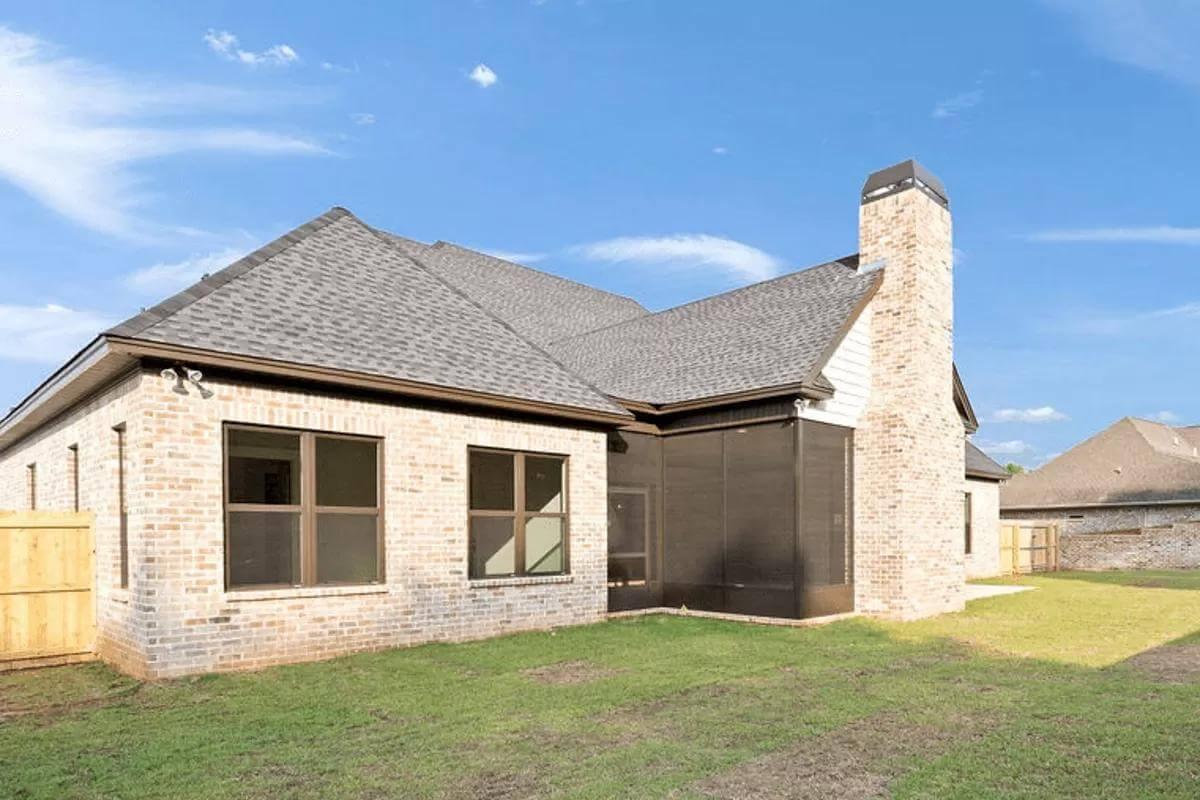 Take a Peek at This Brick Exterior with a Screened Porch
