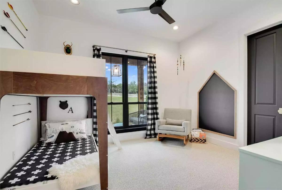 Spot the Playful Bunk Bed with a Creative Arrow Theme