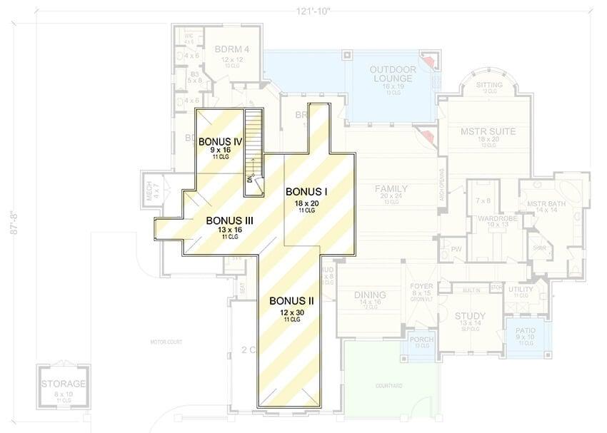 Flexible Upper Floor with Expansive Bonus Rooms