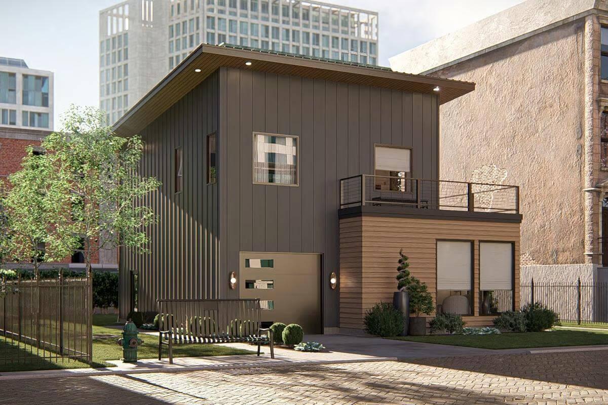 Check Out This Modern Urban Home with a Stylish Rooftop Deck