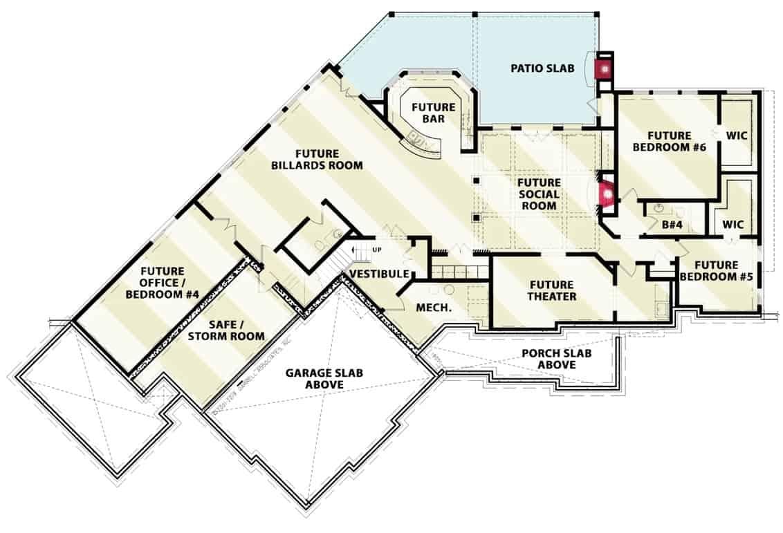 Thoughtfully Planned Basement with Space for a Future Theater