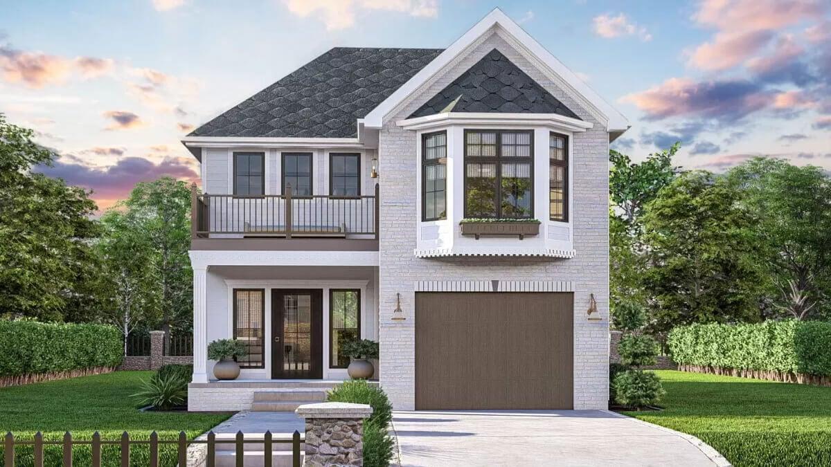 Notice the Charming Bay Window and Brick Facade Combo in This Home