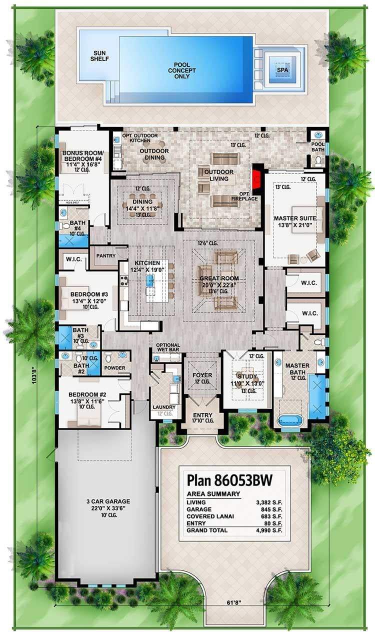 Expansive Floor Plan with Inviting Outdoor Spaces and a 3-Car Garage