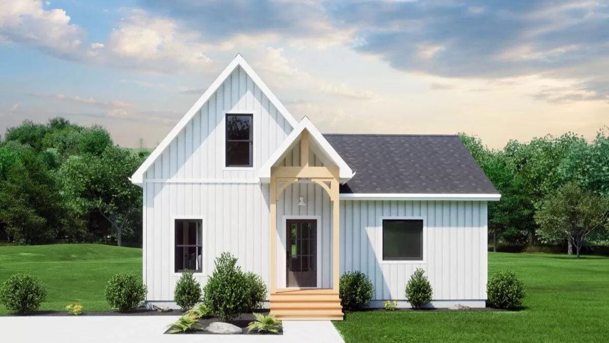 Charming White Cottage With a Stunning Gabled Roofline