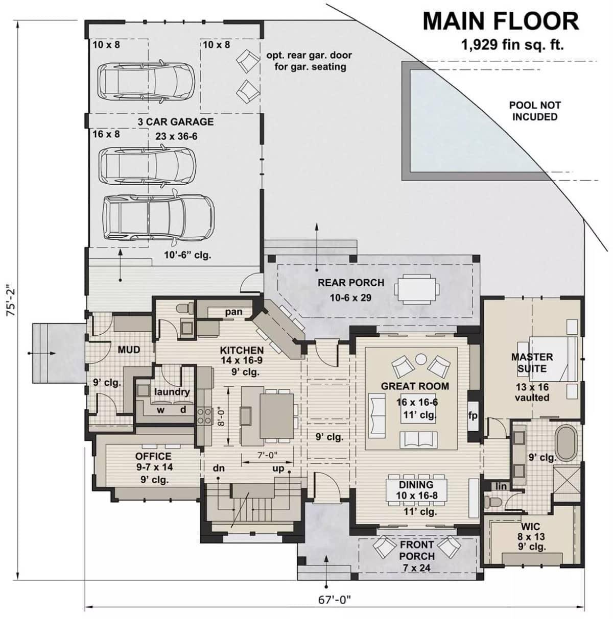 Explore This Thoughtfully Designed Main Floor with a Spacious 3-Car Garage