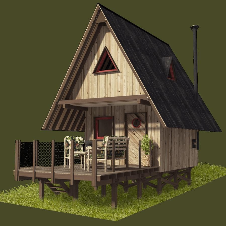 Charming A-Frame Cabin with Inviting Porch