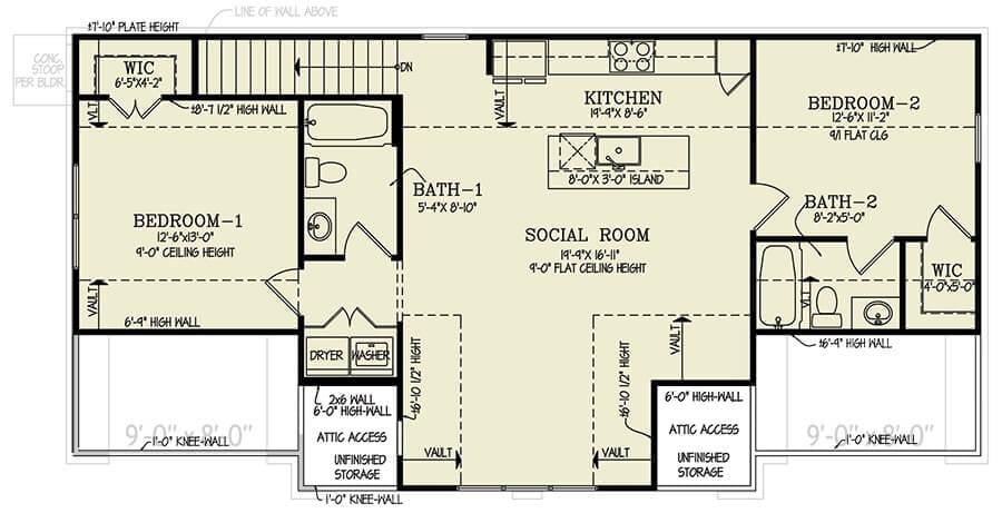 Dive Into the Efficient Layout of This Functional Floor Plan