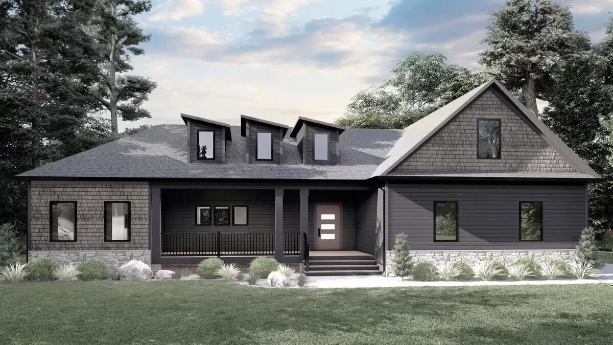 Check Out the Dormer Windows on This Modern Craftsman Exterior