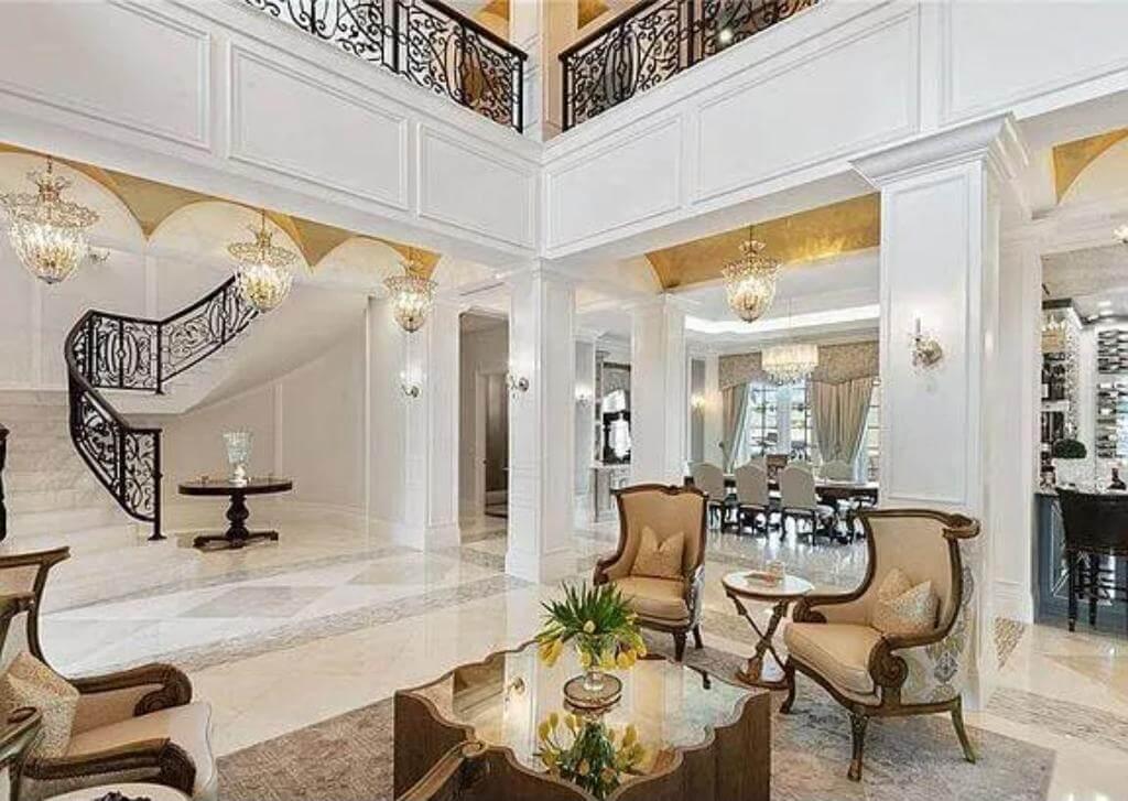 Grand Salon with Majestic Ironwork and Golden Accents