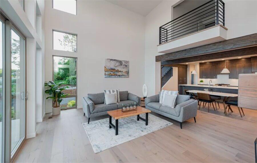 Open Living Space with Lofted View and Stunning Beams