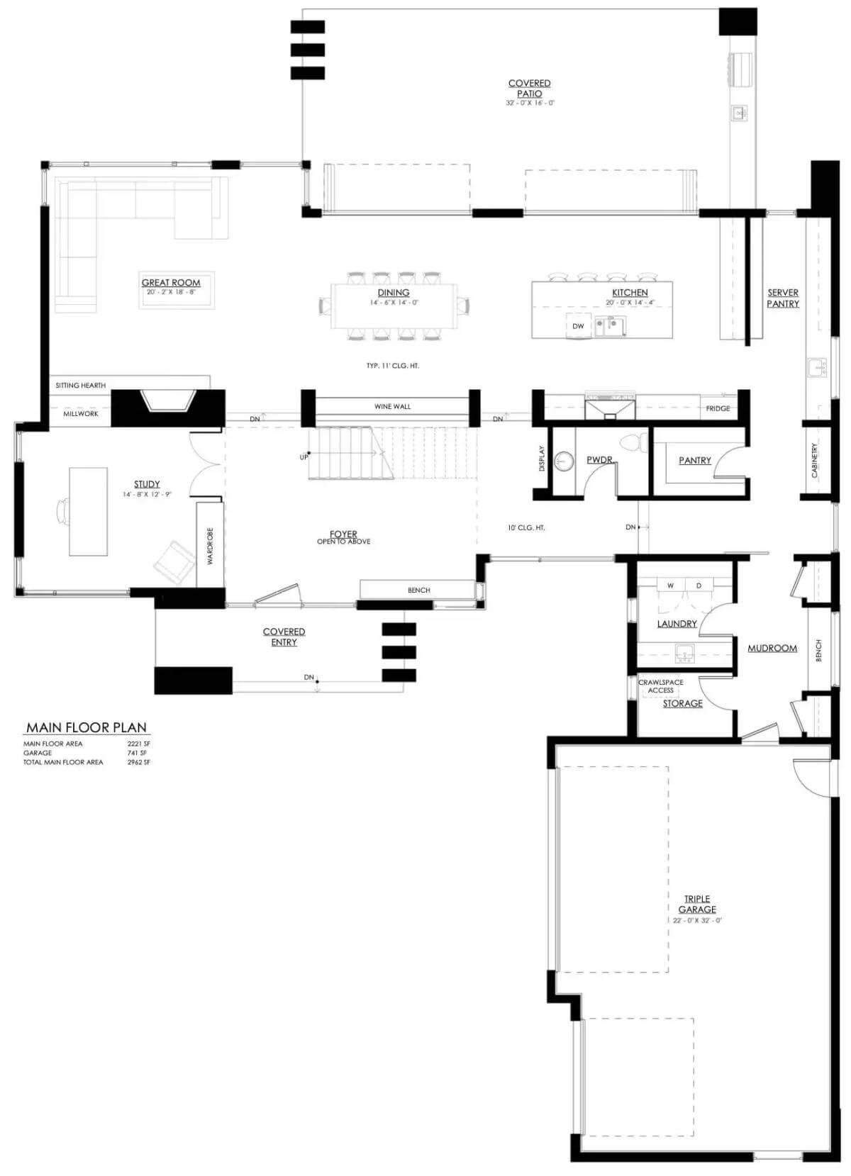 Spacious Main Floor with a Striking Great Room and Covered Patio
