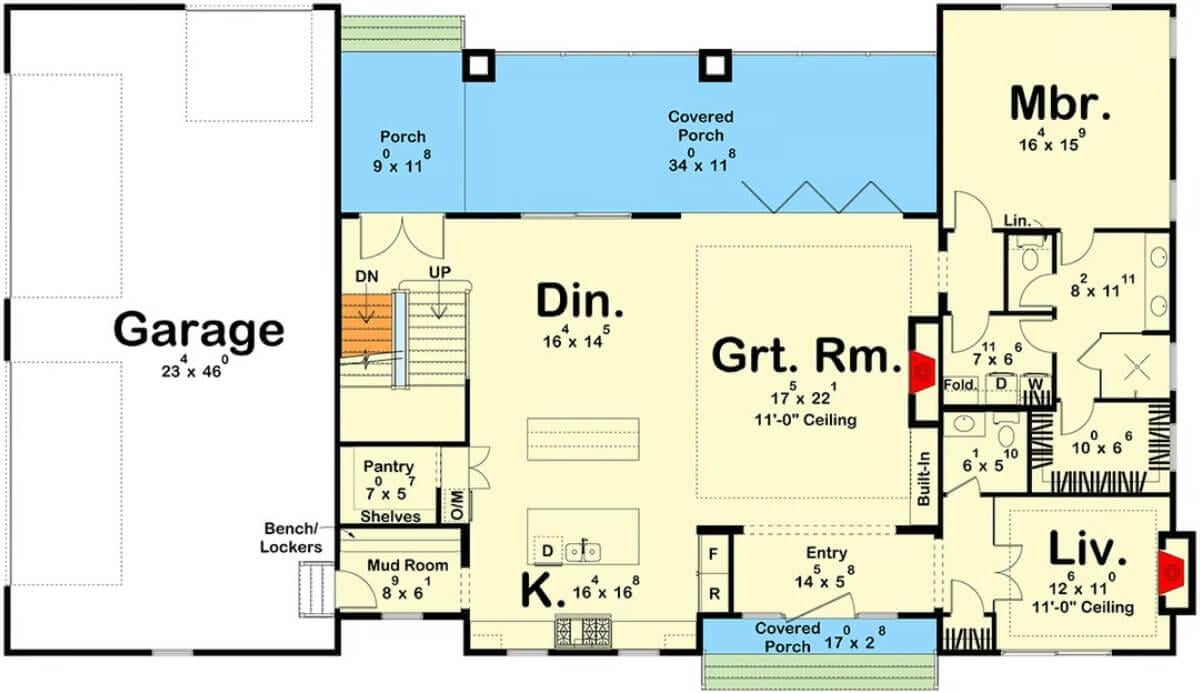 Explore the Spacious Layout with a Central Great Room and Expansive Garage