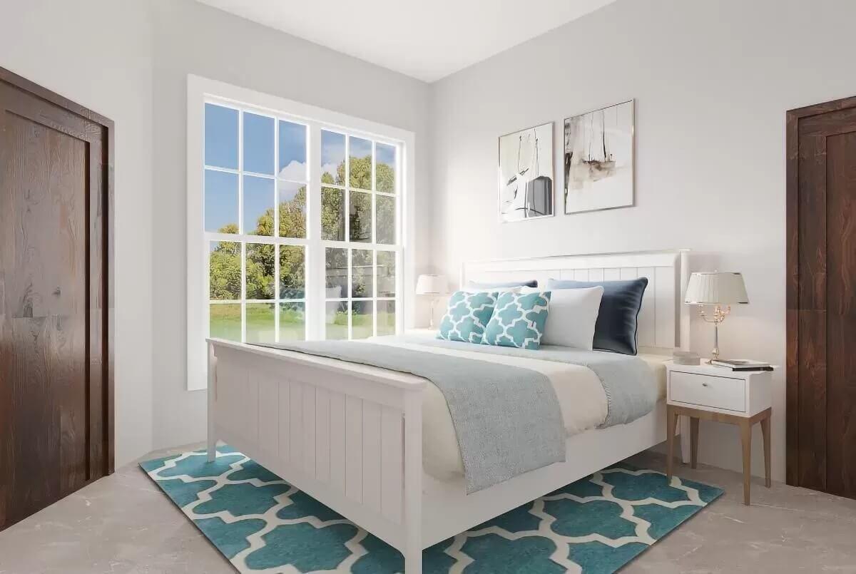 Check Out the Vibrant Pop of Color in This Crafty Bedroom