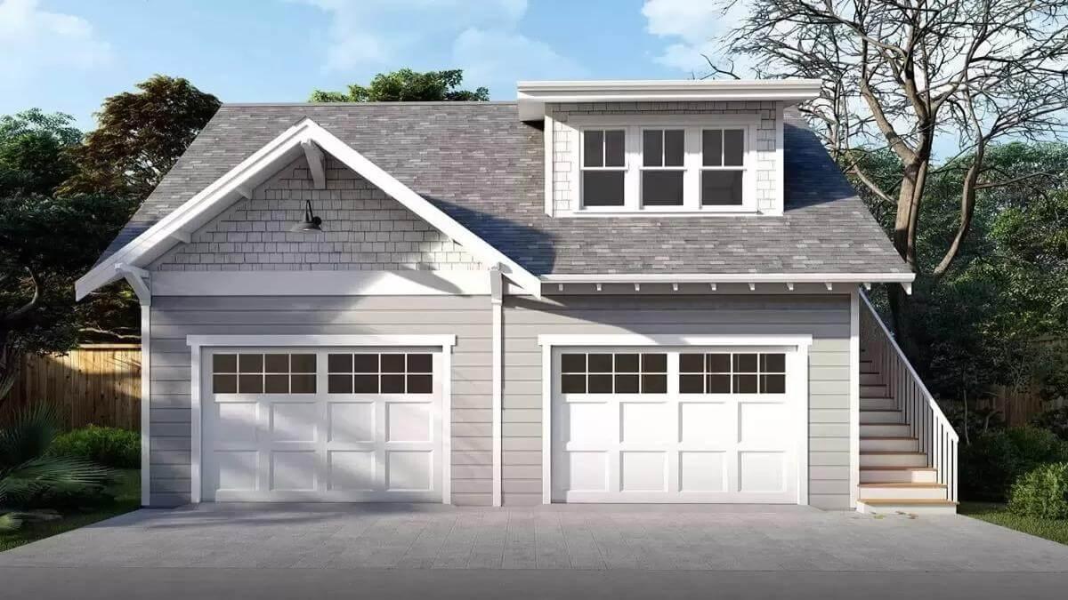 Charming Garage with Upper-Level Potential and Classic Dormer Windows