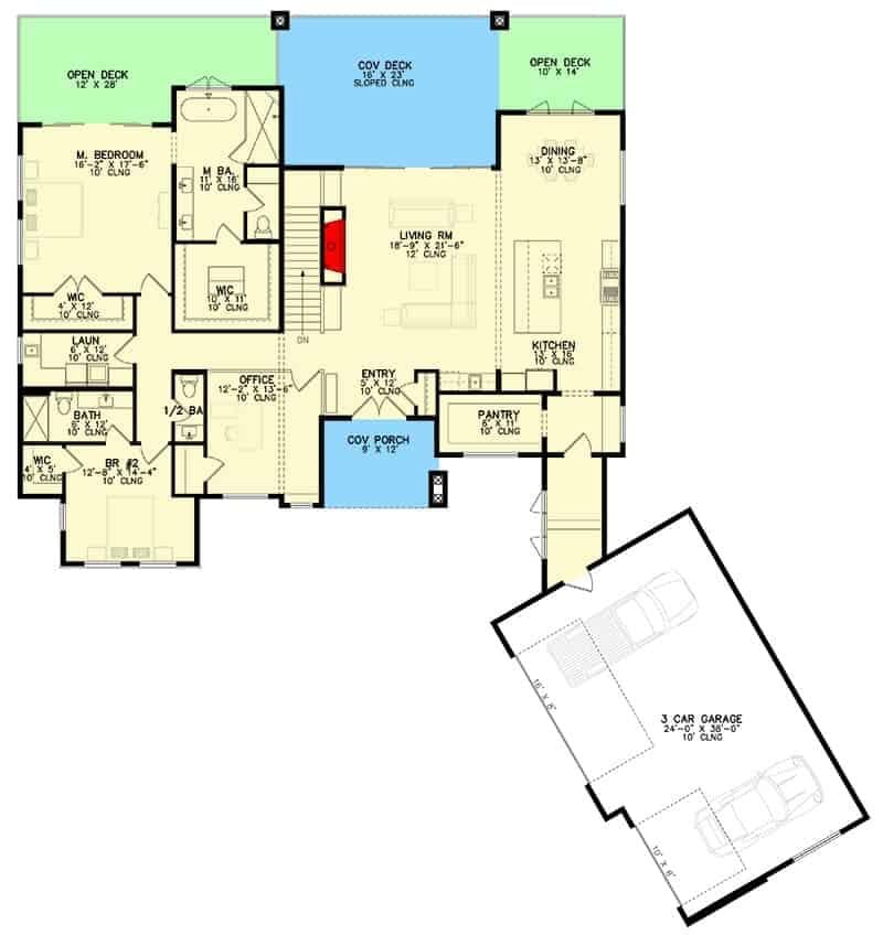 Exploring the Spacious Layout with Dual Decks and a Three-Car Garage
