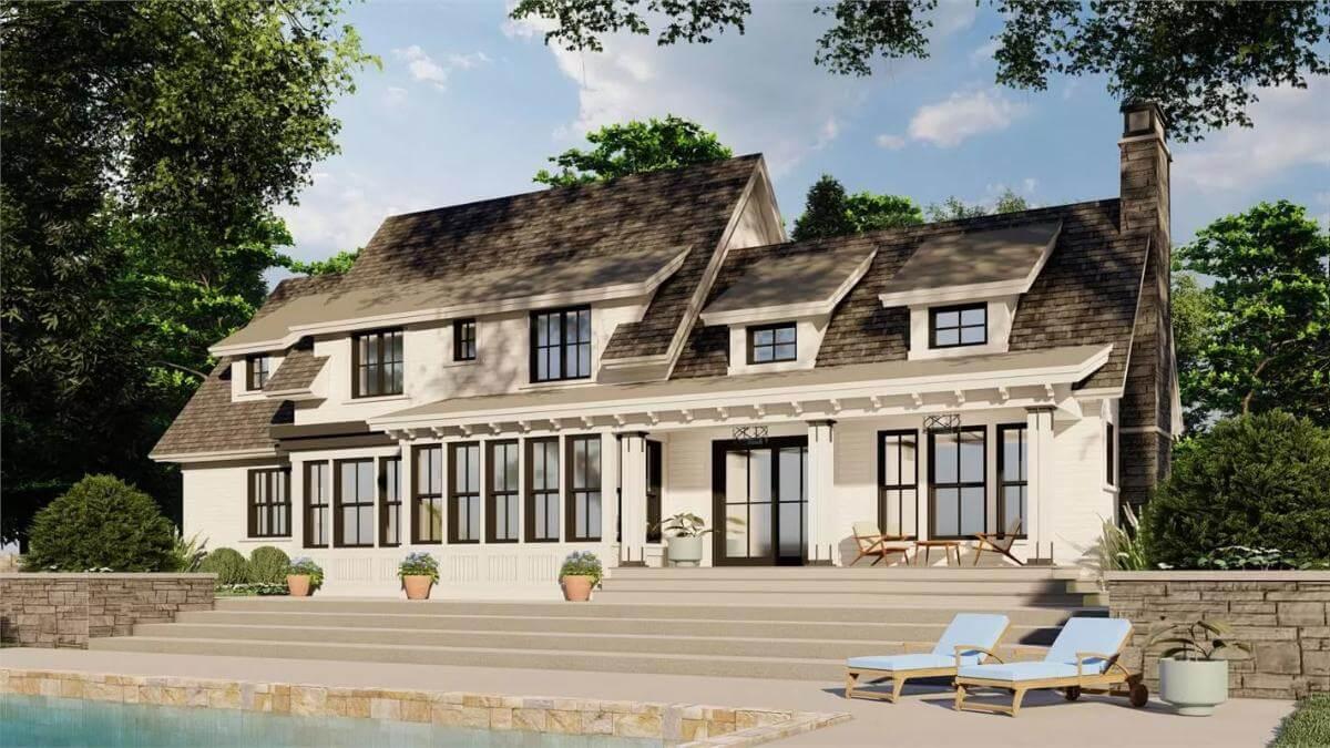 Check Out the Expansive Patio of This Elegant Craftsman Home