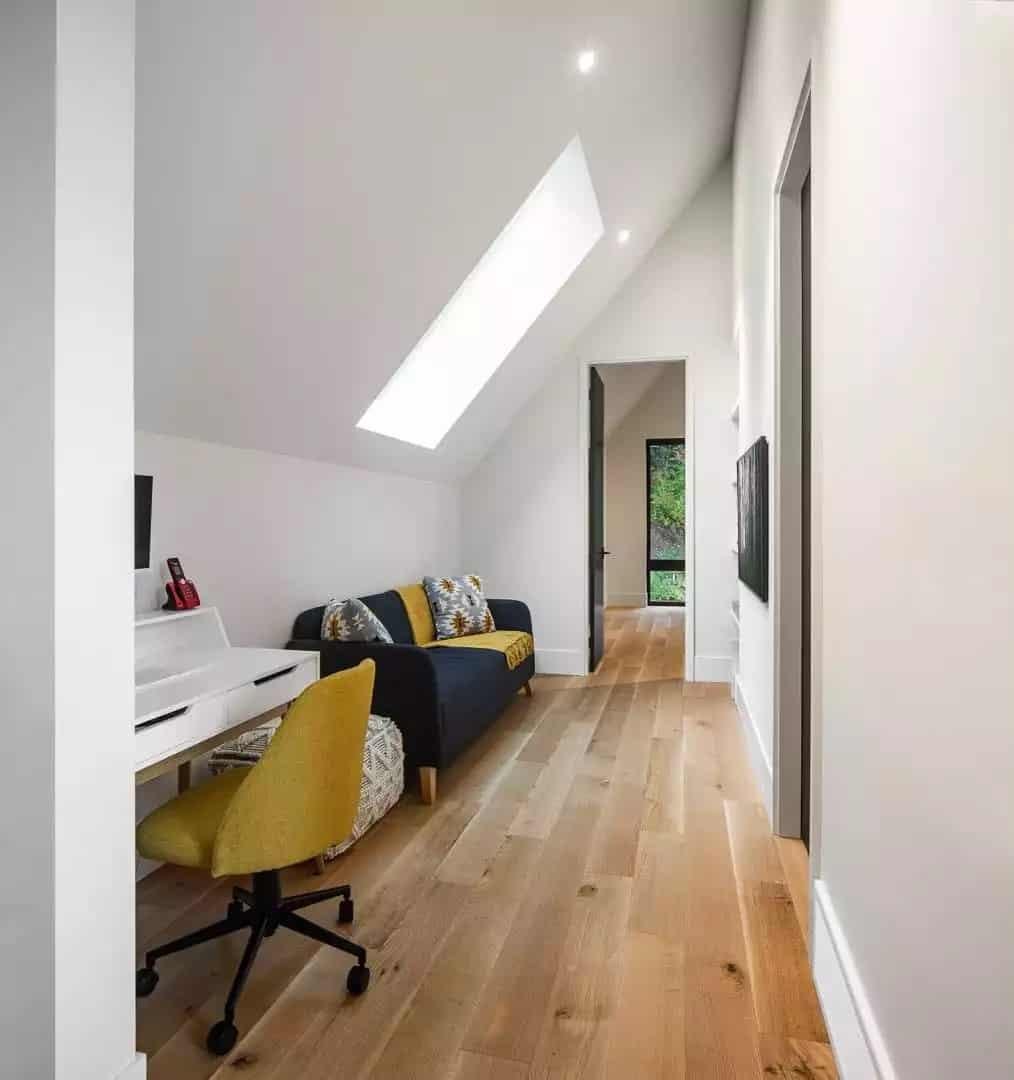 Notice the Skylight That Illuminates This Cozy Workspace