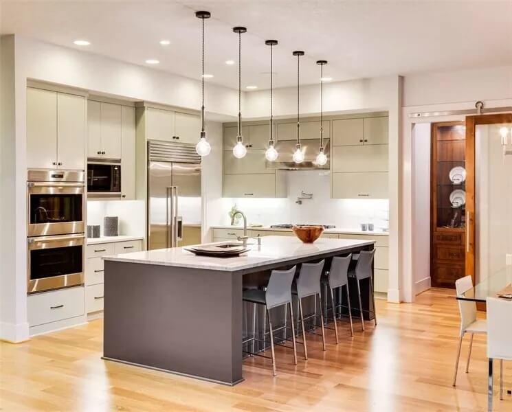 Wow, Look at Those Pendant Lights Above the Kitchen Island