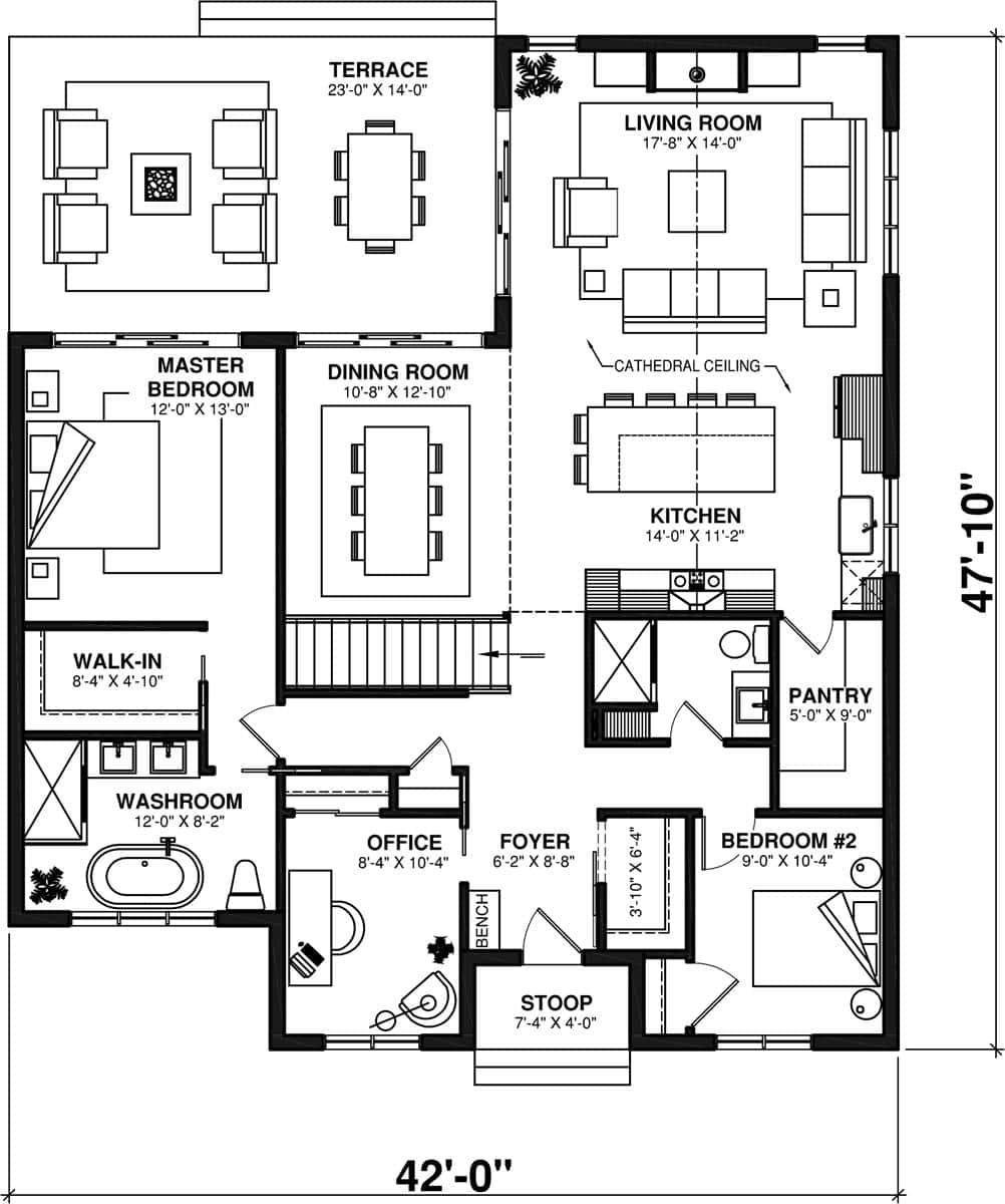 Explore This Thoughtfully Designed Open-Concept Floor Plan