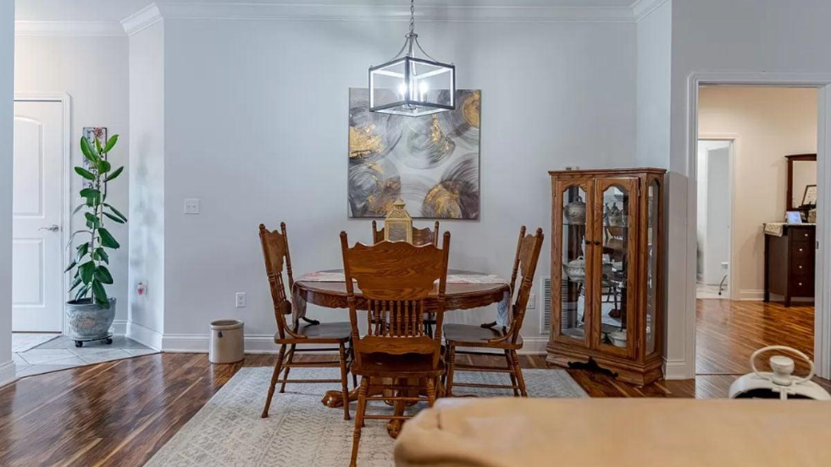 Dining Room with a Touch of Classic Wooden Charm