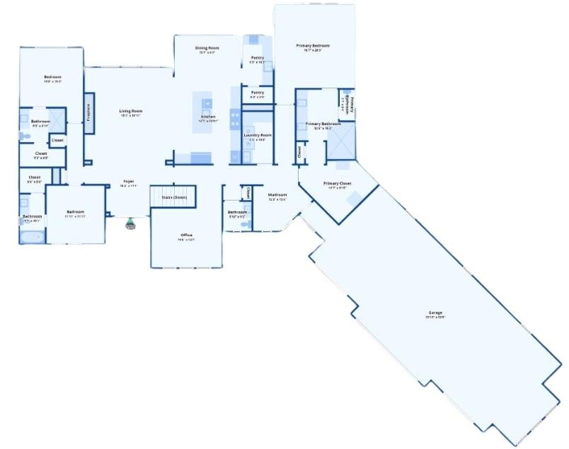 Spacious Floor Plan with a Well-Planned Pantry and Storage Setup