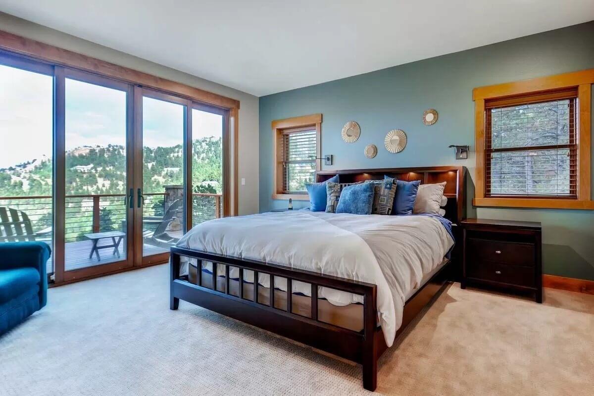 Enjoy Panoramic Views from This Bedroom