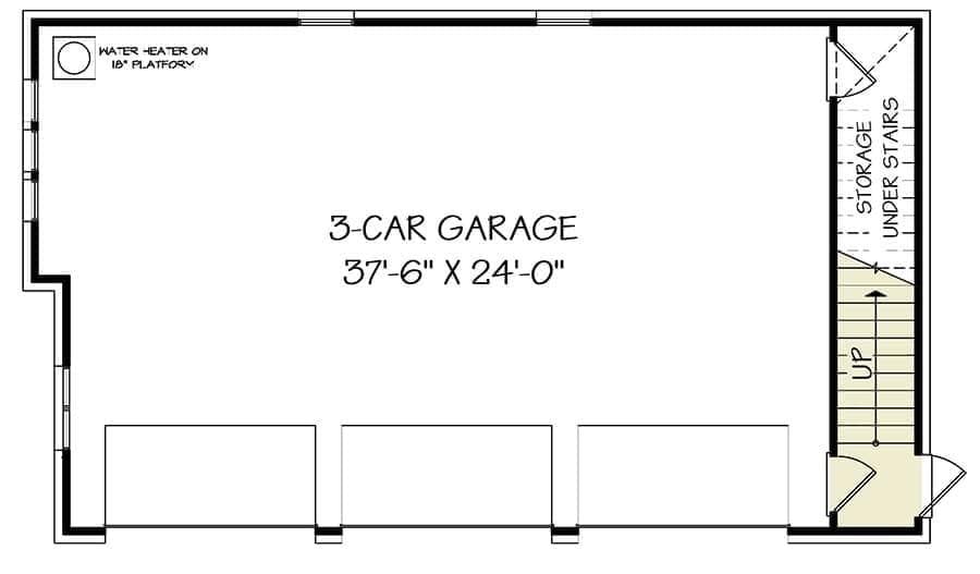 Spacious 3-Car Garage with Smart Storage Solutions