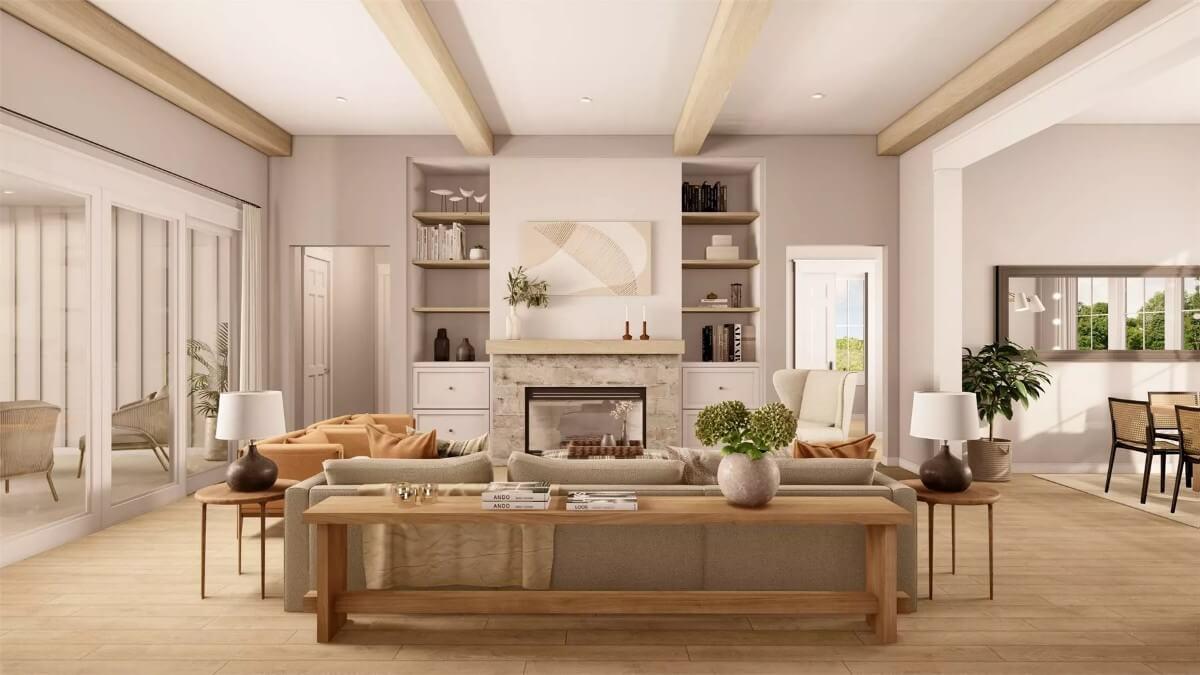 Look at the Perfect Balance of This Living Room