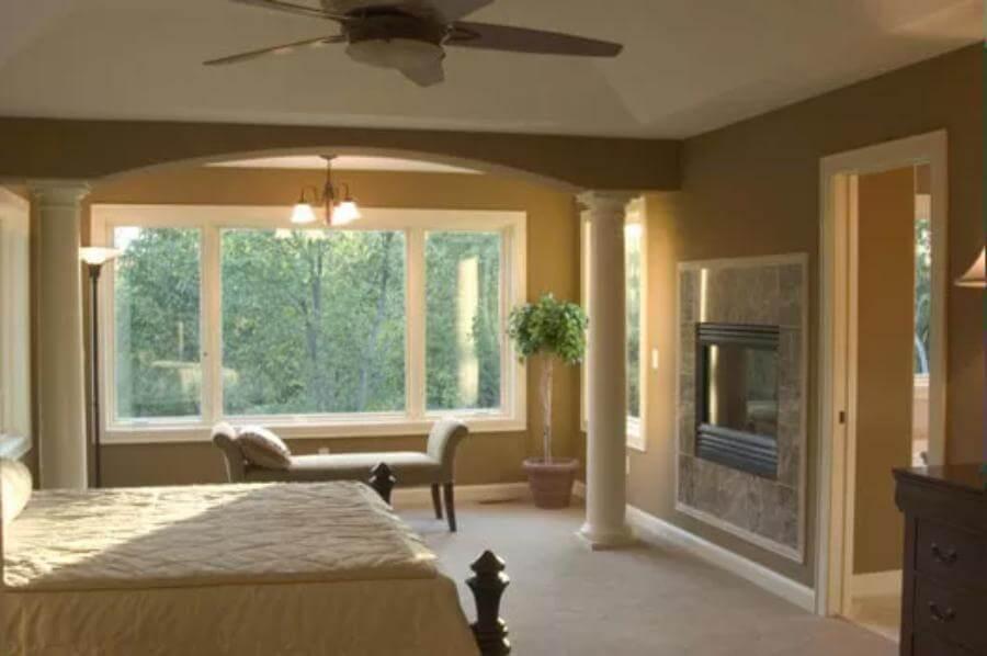 Look at the Elegant Columns Framing This Serene Master Suite