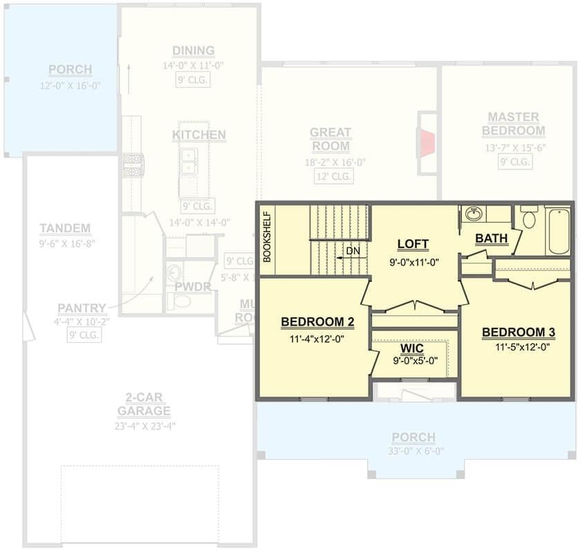 Exploring a Thoughtfully Designed Second Floor with Loft and Two Bedrooms