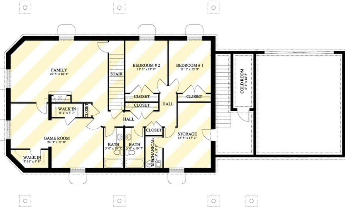 Explore This Floor Plan with a Spacious Family and Game Room Layout