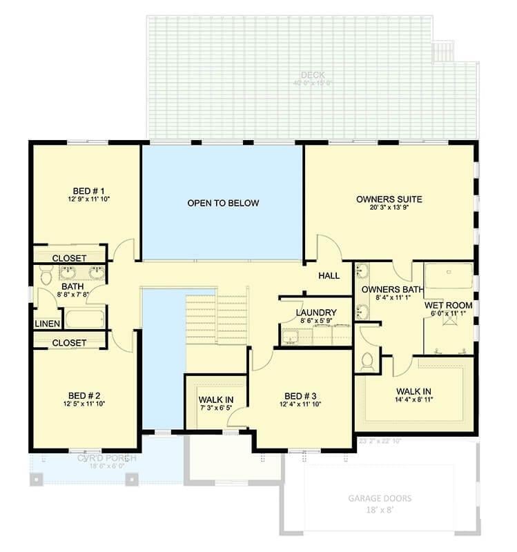 Smartly Laid-Out Upper Floor with Grand Primary Suite and Walk-In Closets
