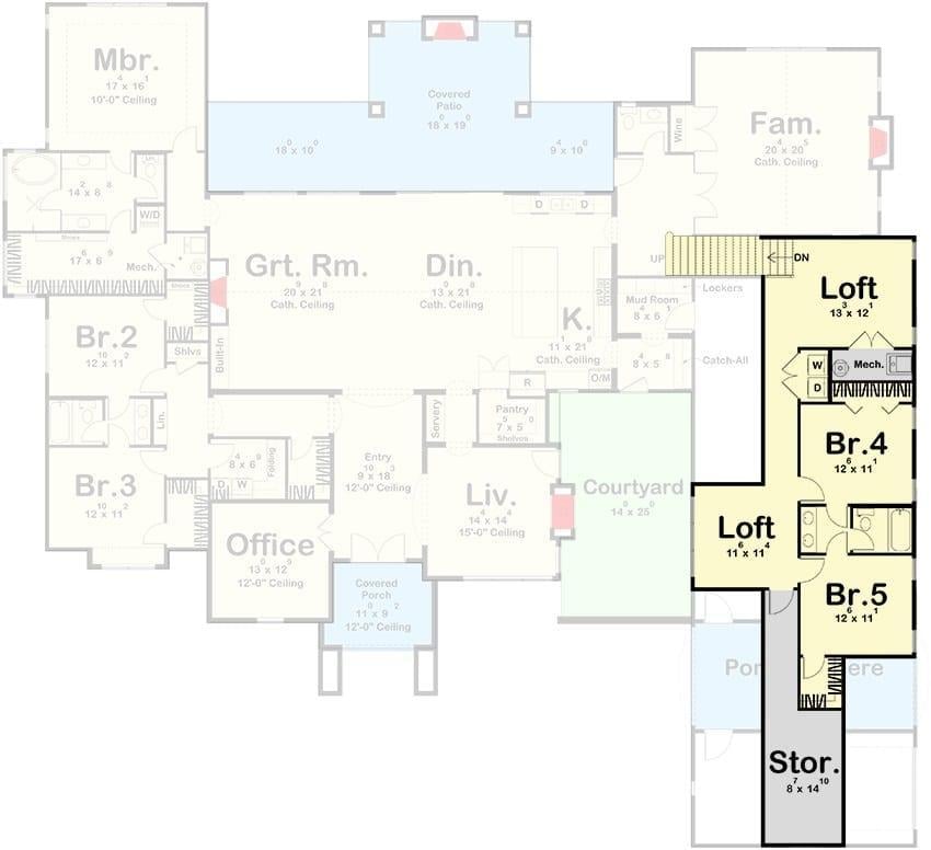 Explore the Spacious Upstairs Loft Area in This Floorplan