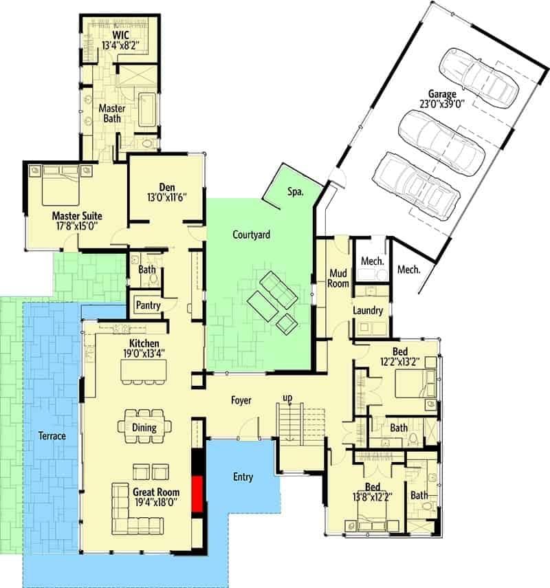 Explore This Thoughtfully Designed Home with a Central Courtyard