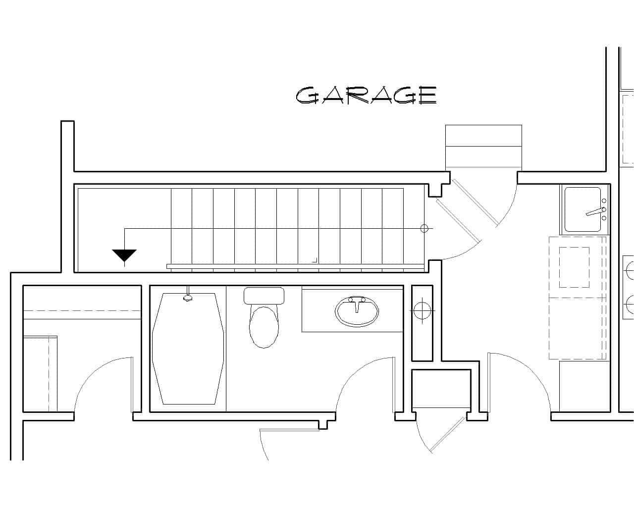 A Clever Layout: Bathroom Adjacent to Garage