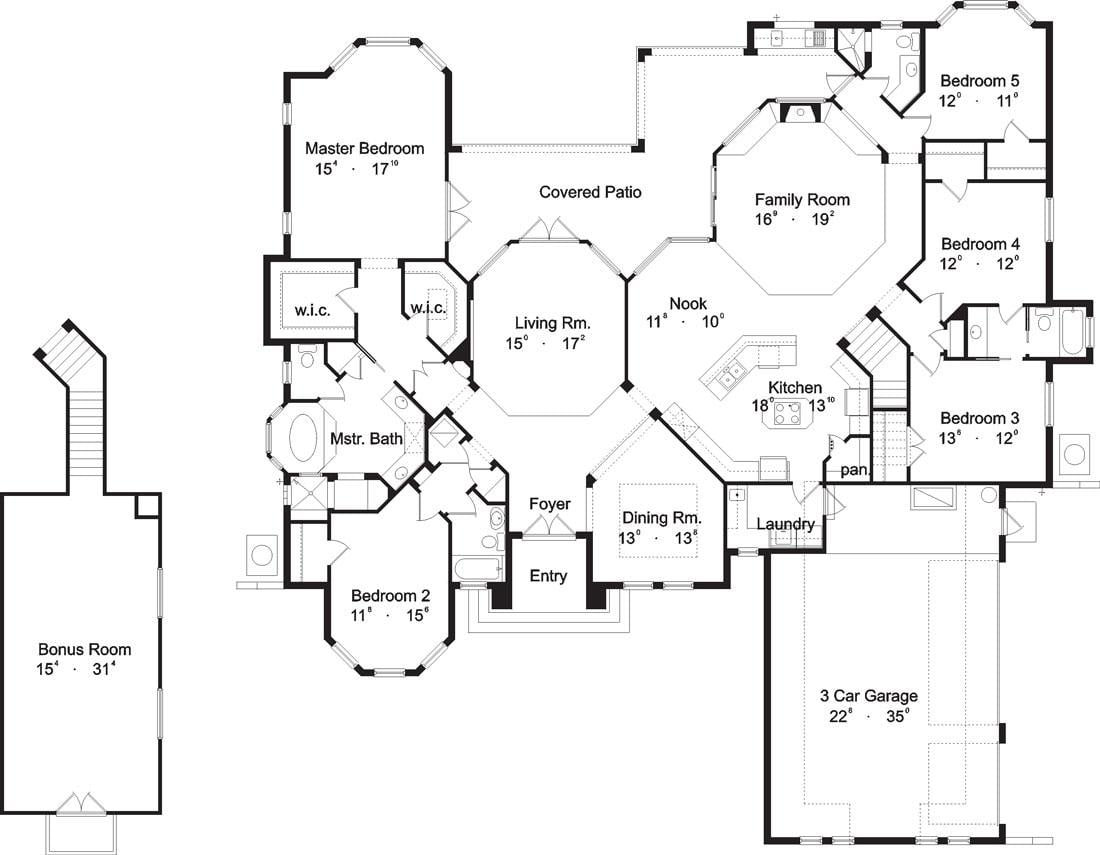 Spacious Floor Plan with a Versatile Bonus Room Layout
