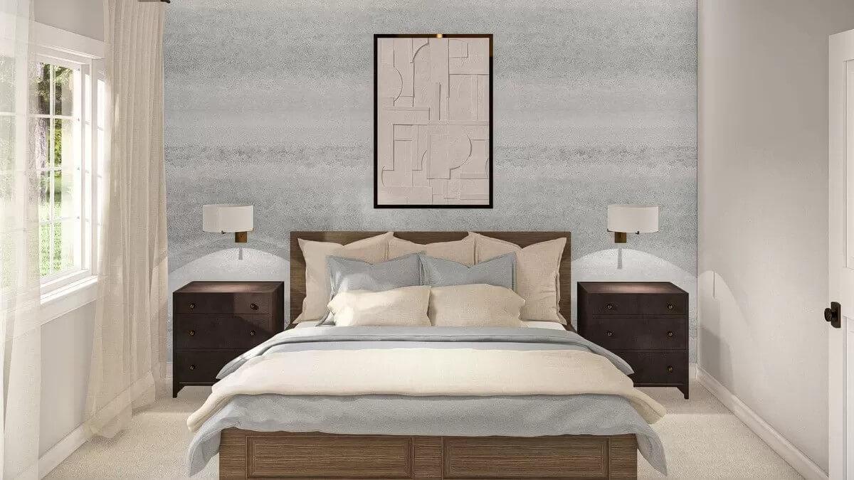 Notice the Subtle Texture on This Bedroom Accent Wall