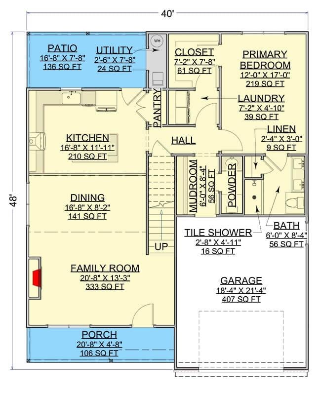 Functional Main Floor Layout with Spacious Family Room