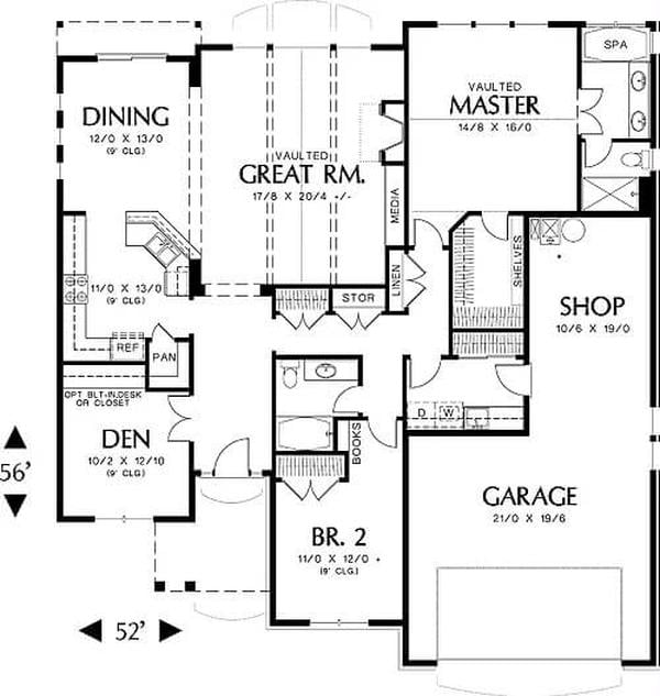 Explore This Efficient Floor Plan Featuring a Vaulted Great Room