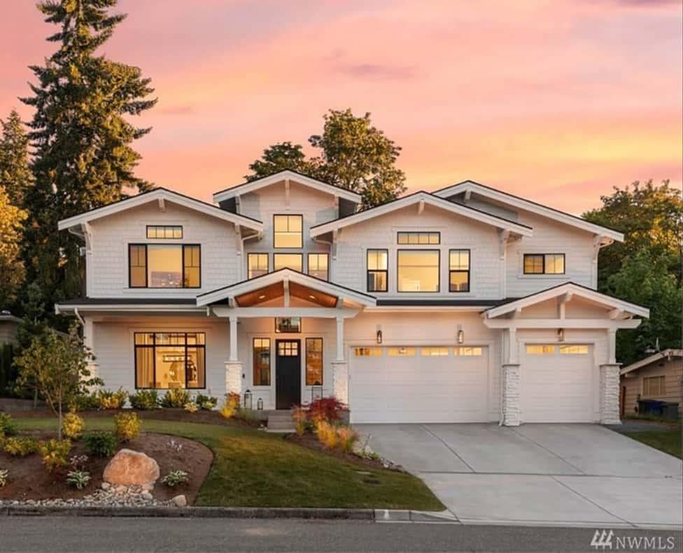 Wow, Check Out the Symmetrical Rooflines on This Stunning Home