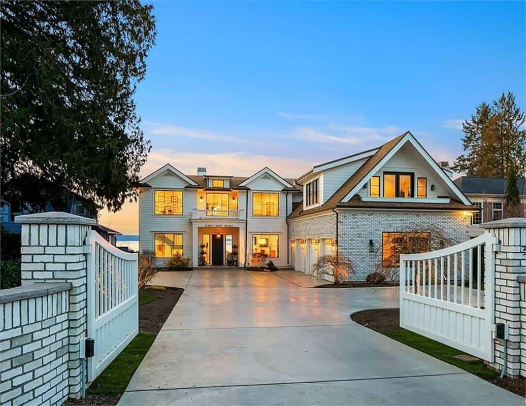 Grand Entryway in a Modern Coastal Home