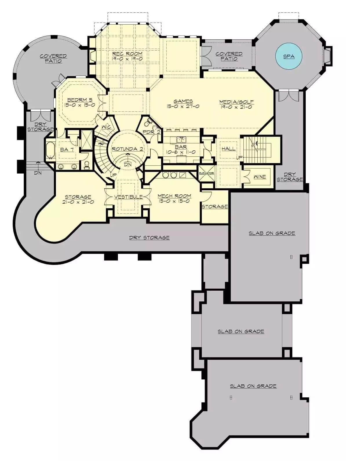 Dynamic Lower Level with Bar and Dedicated Entertainment Spaces