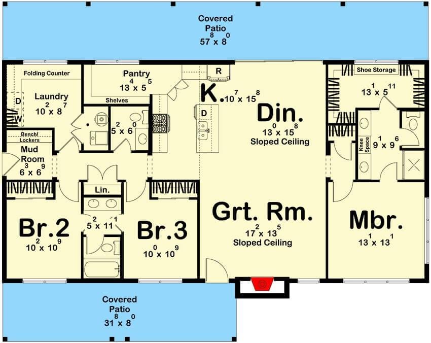 Efficient Layout with Spacious Great Room and Clever Storage Features