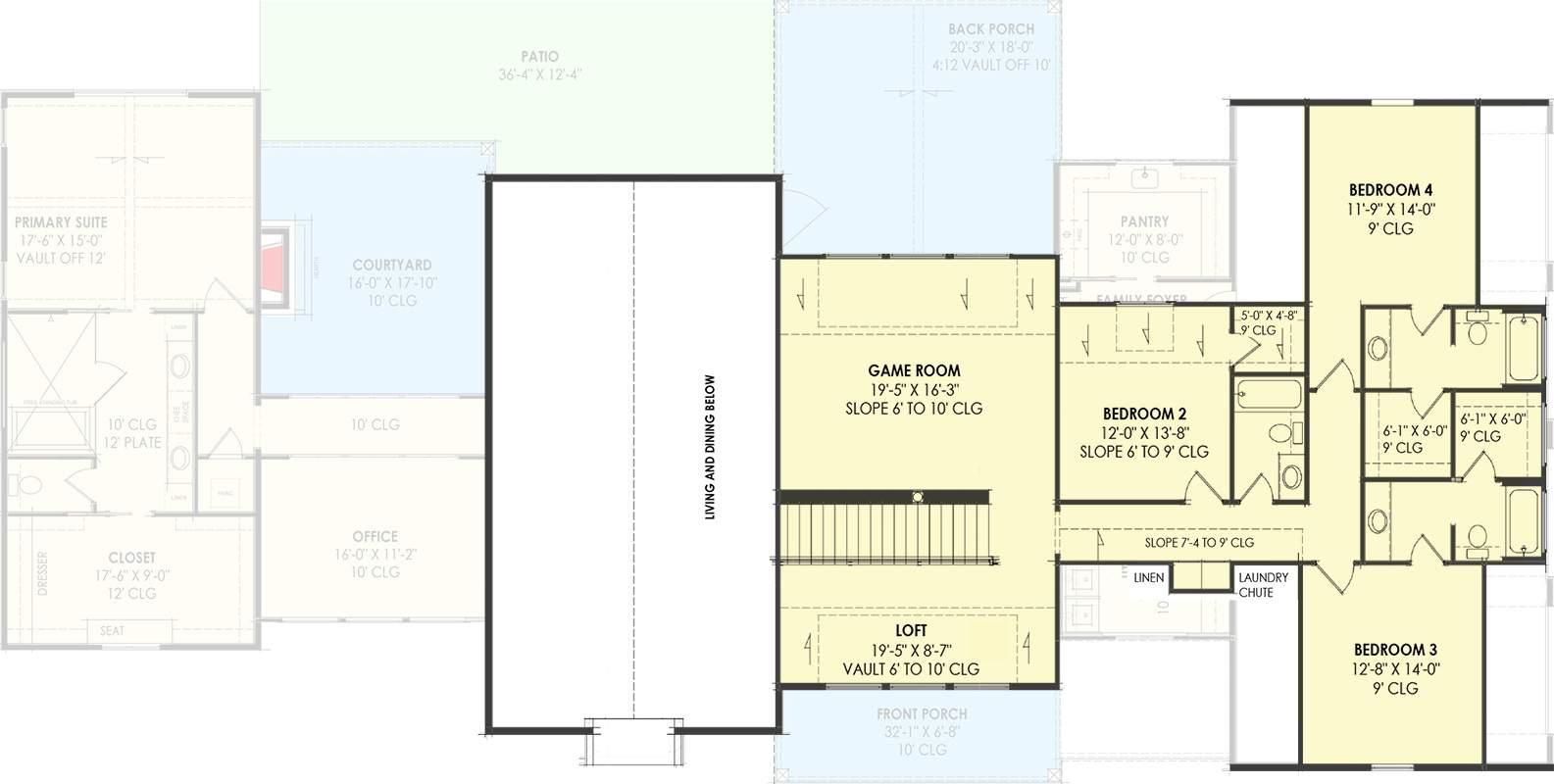 Explore the Spacious Game Room Overlooking the Living Area