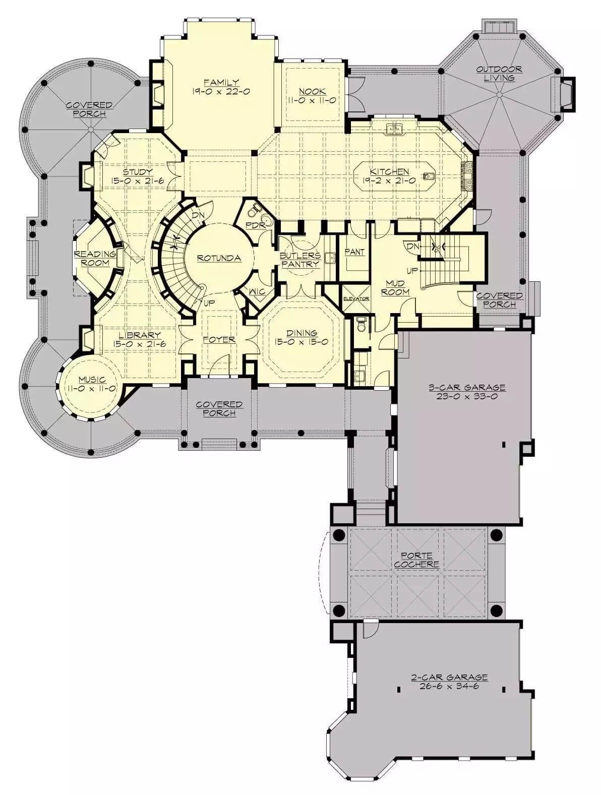 Expansive Floor Plan Centered Around a Striking Rotunda