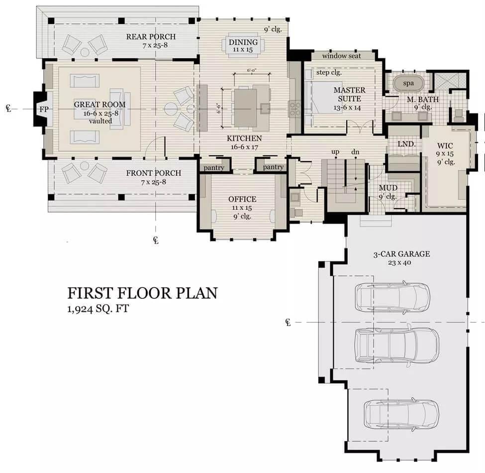 Spacious First Floor with a Vaulted Great Room and Office Nook You Can