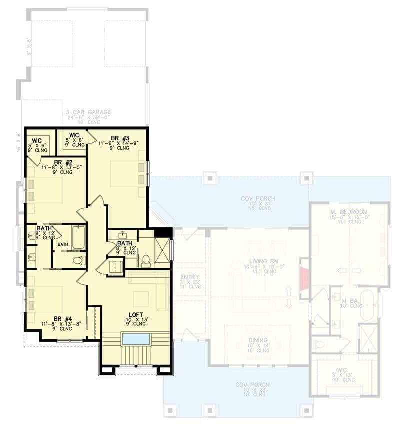 Check Out This Upper-Level Floor Plan with Three Bedrooms and a Loft