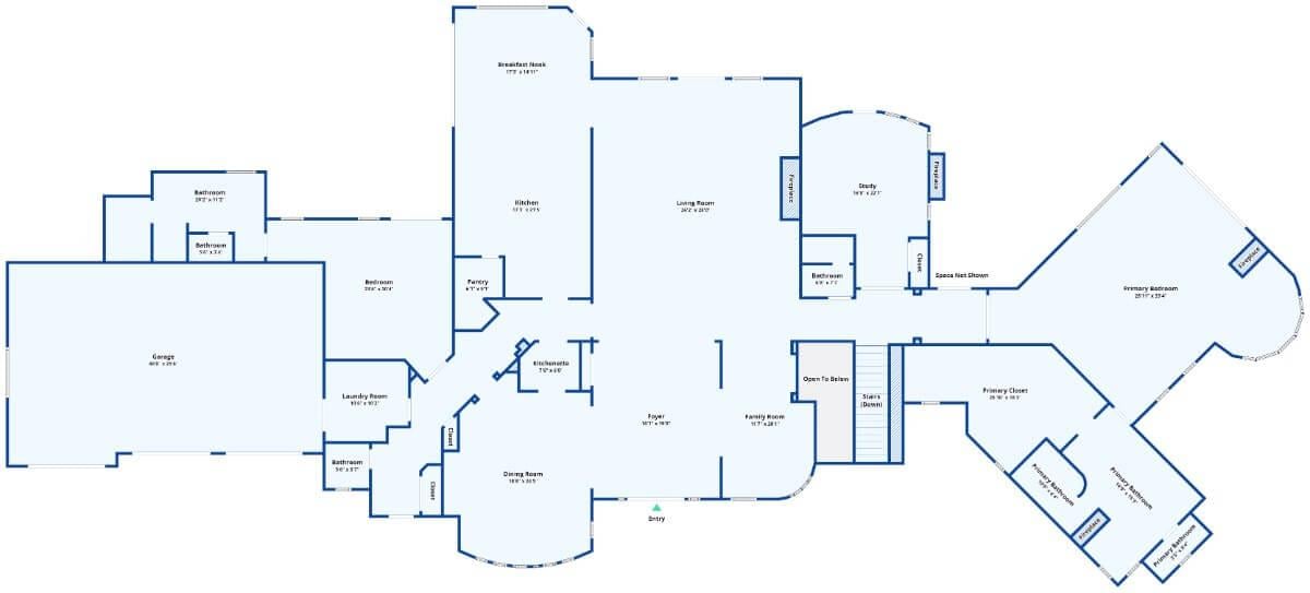 Sprawling Floor Plan with Versatile Living Spaces and a Study