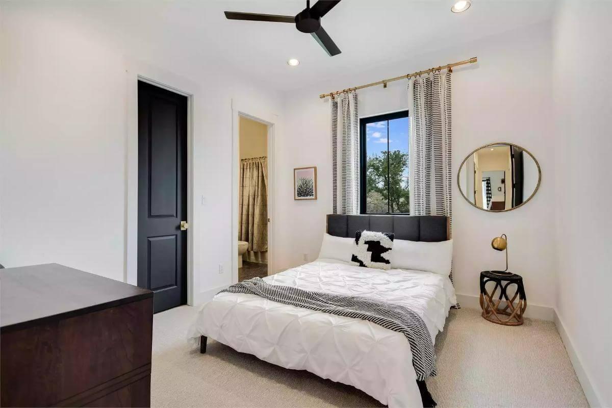 Admire the Subtle Monochrome Touches in This Minimalist Bedroom